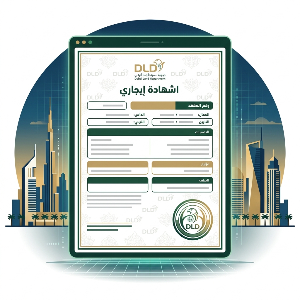 Official Virtual Ejari Certificate registered with Dubai Land Department